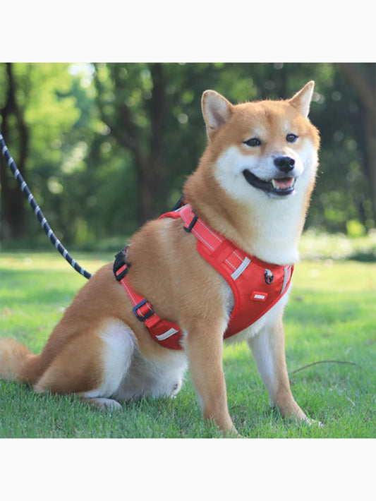 Nylon Dog Harness No Pull Breathable Reflective Pet Harness Vest For Small Large Dog Outdoor Running Dogs Training Accessories