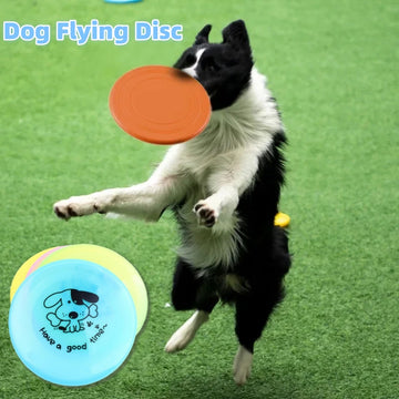 Silicone Flying Saucer Dog Toy – Durable Interactive Frisbee for Dogs & Cats | Chew-Resistant Puppy Training Flying Disc